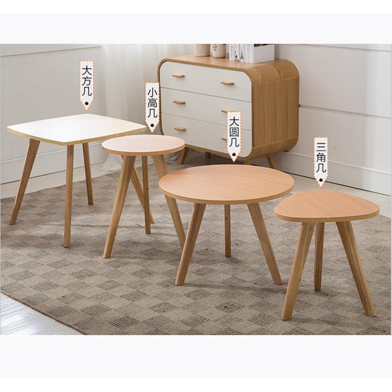 时尚简约现代实木小茶几客厅茶几日式迷你小圆桌沙发边几茶桌