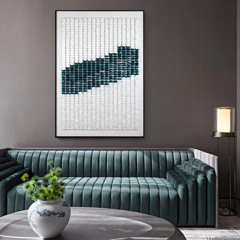 简约现代轻奢玄关装饰画极简壁画客厅亚克力实物走廊高档立体挂画