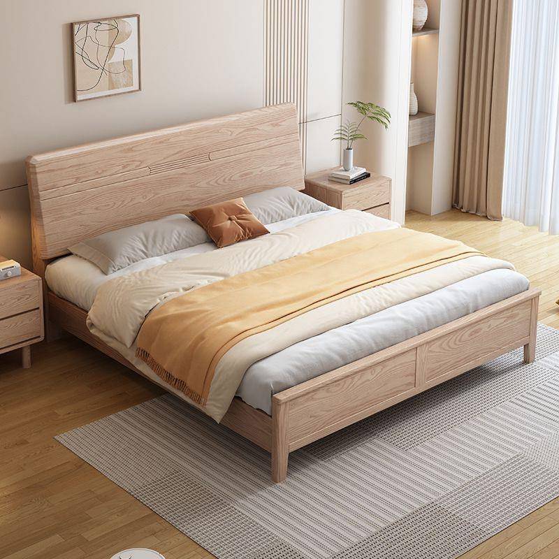 北欧实木床简约现代1.5m床北欧白蜡木实木床1.8米双人床主卧婚床