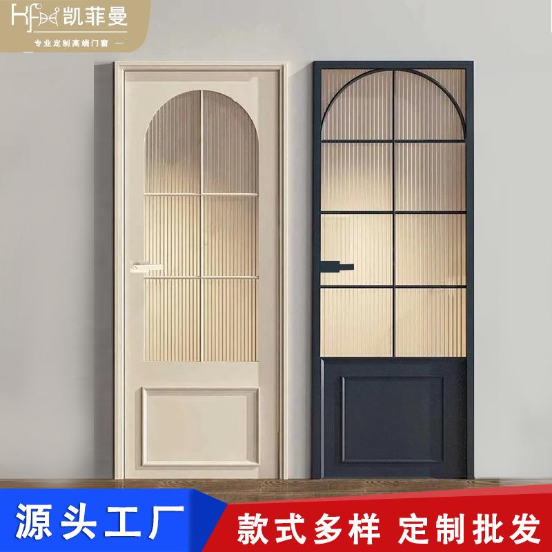 铝合金复古法式平开门洗手间浴室房间室内门极窄玻璃厕所卫生间门
