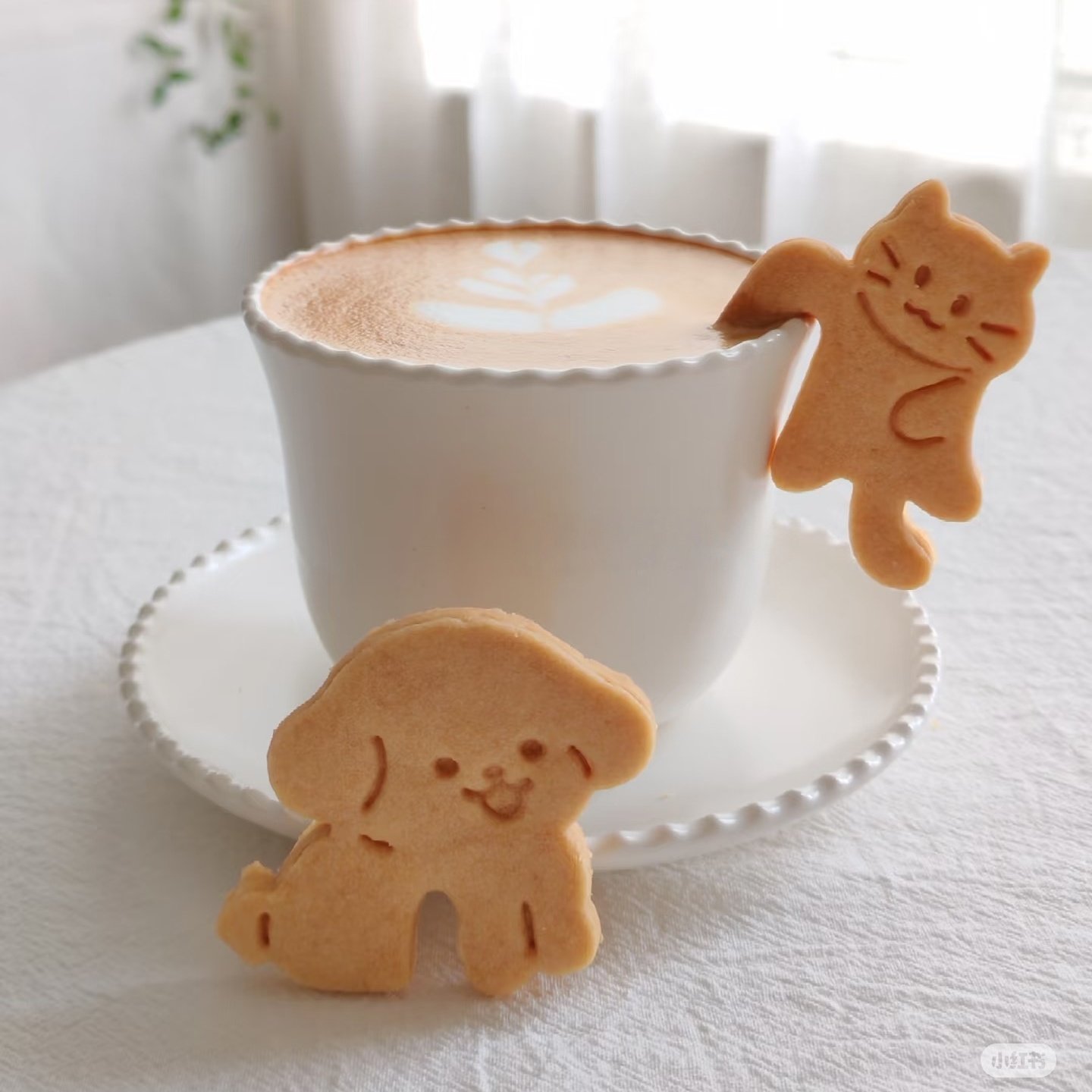 可爱手工黄油挂杯小狗猫咪卡通饼干曲奇咖啡下午茶圣诞节diy礼物