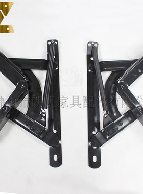 朗帆供货摇臂铰连 沙发床两端摇摆铰 功能黑色不锈钢床五金配件