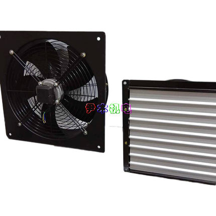 方形百叶高筒式风机 YWF4E-200 外转子轴流风机 防油防潮220V