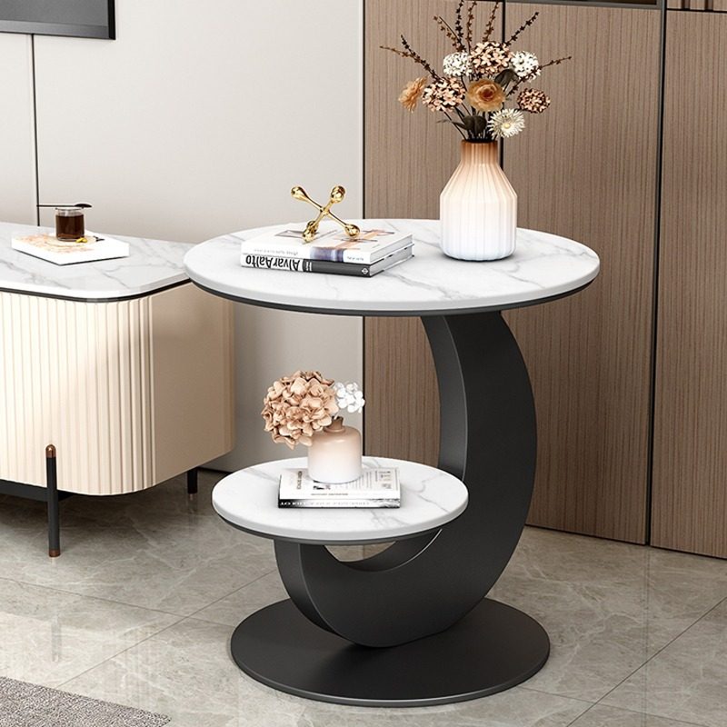 巖板意式轻奢边几沙发茶几双层角几简约现代创意客饭厅阳台圆桌,鲜花速递/花卉仿真/绿植园艺,其它园艺用品,淘宝优惠券,粉丝福利购,淘宝优惠卷