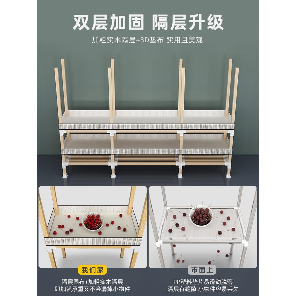 实耐用布衣柜衣橱加宿固771舍耐用布料组合结实层现分代结家用挂