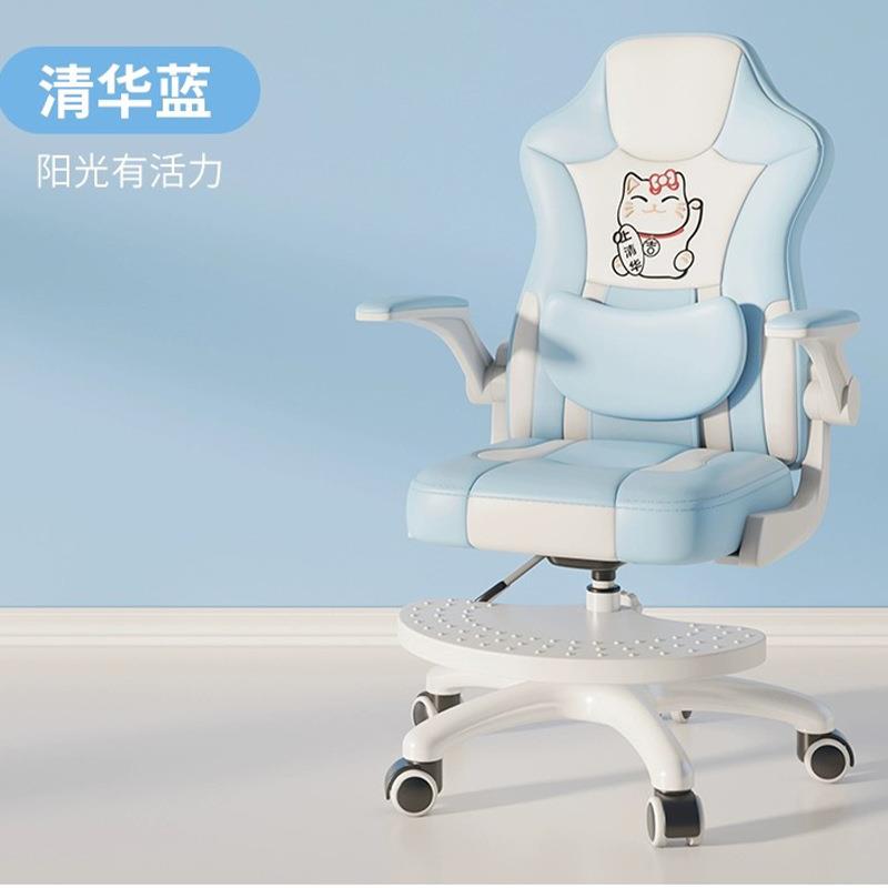用儿童靠背儿童学习靠背椅家书桌写字可背升降矫正坐姿椅子房靠书