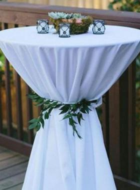 佳鹊高吧台台桌脚布展活动NKC鸡尾酒桌布冷会餐宴布酒店圆形桌套