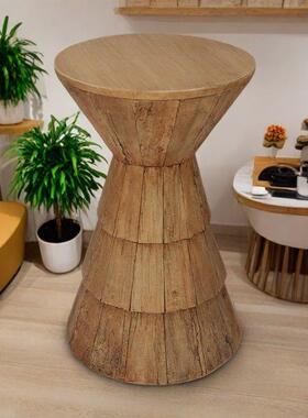 中古风办公小复茶几阳小茶桌单人沙发落地CBZ件边几卧室摆古台床