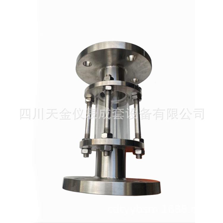 304材质不锈钢PHP视盅水5流指盅示1器法兰玻璃试管道视镜DN5/25/0