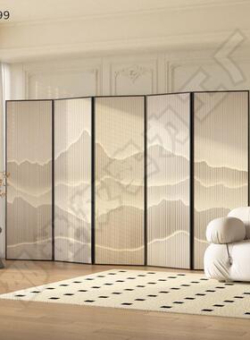 合金屏风隔断客厅铝轻酒奢简约现LZDP-3代中叠式折移动山水店办公