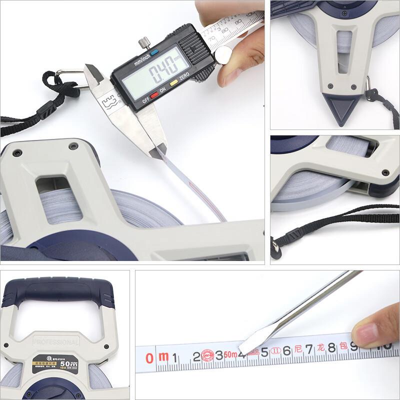 长城精工尼龙覆膜钢JUN卷尺三测倍速架式工程量卷尺3米500米1长0