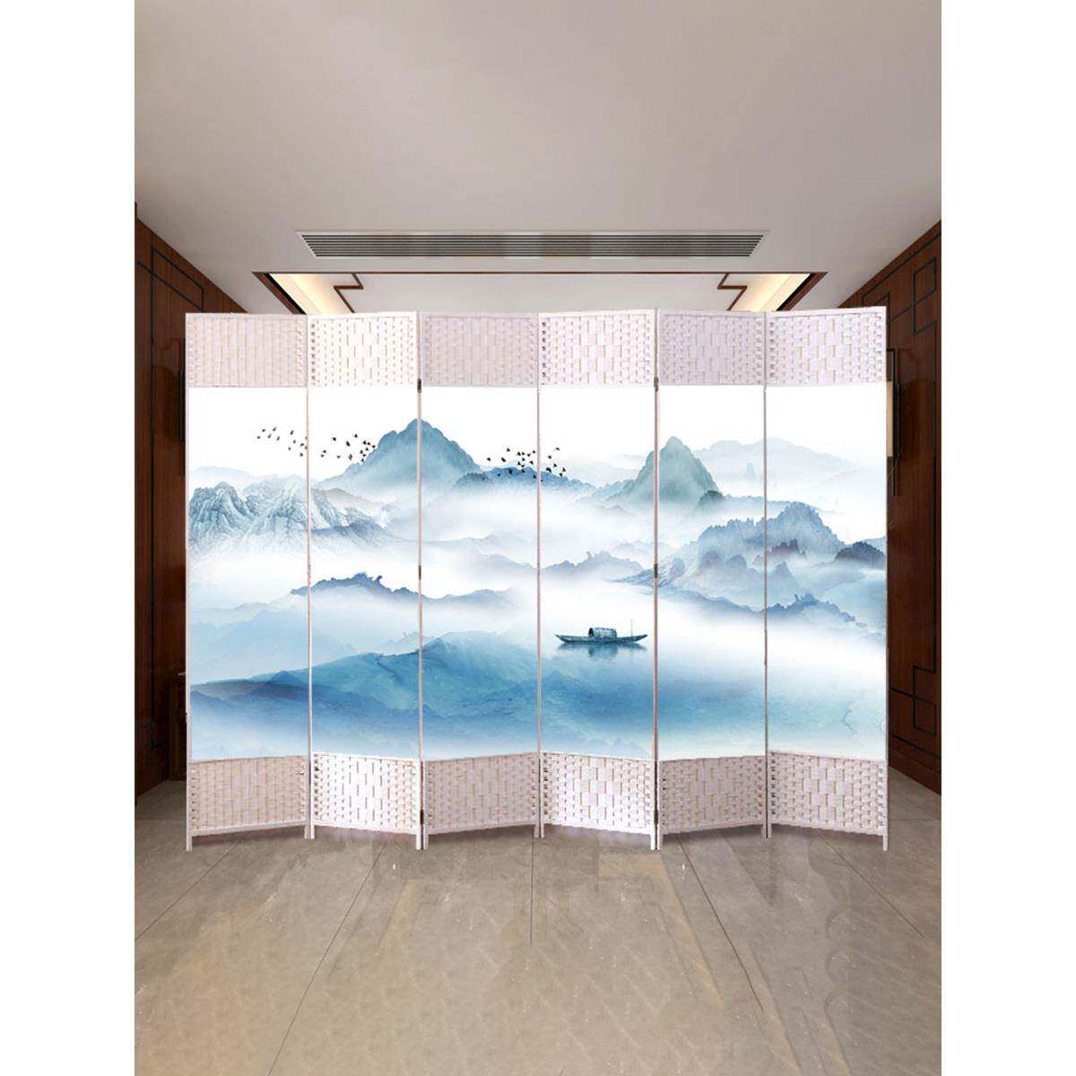 W*屏风断墙简约GEI代可折叠移动客厅卧室办公室进门玄隔关帘遮挡