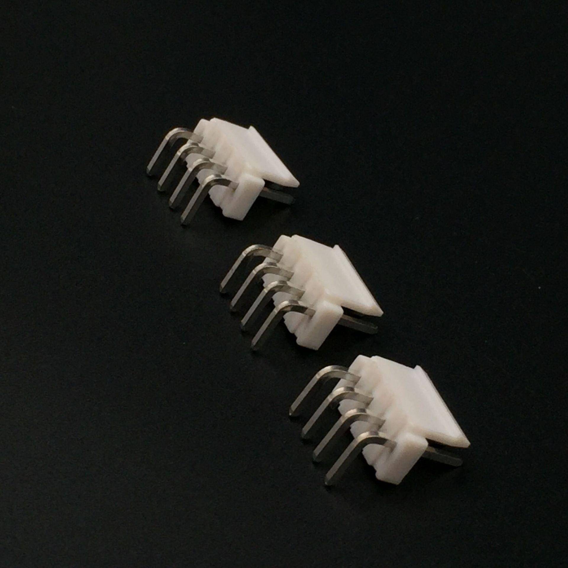 厂家DTC供VH3.964p弯针直vh3.96-4aw3.96高mm间距4pin弯针座铜针