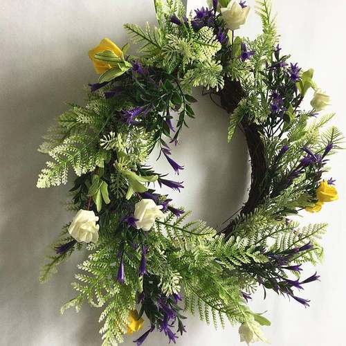 采仿真植物门楣花环门饰购墙壁饰厅挂客饰饰货CTT源厂家