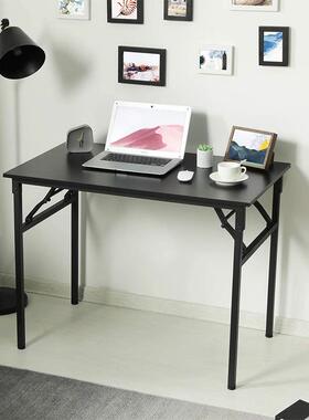 桌免卧安装电脑写桌折叠室桌子简约租房学生字WTU桌简易书桌量大