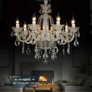 欧AGN式 客室厅水晶吊灯奢华别墅酒餐厅灯家大用店气卧书房led蜡烛