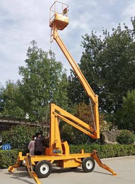 高空业升201015降车自行曲臂升降机折自行臂升平降台作电动曲臂升