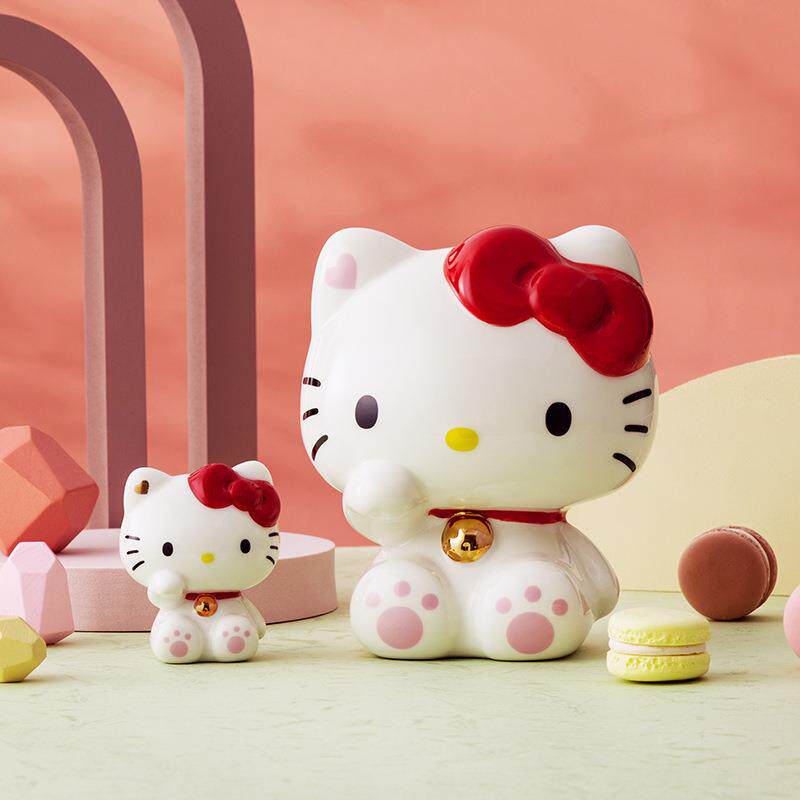 hellokitty桌面小摆件家居陶瓷可爱卡通小公仔迷你创意客厅装饰品