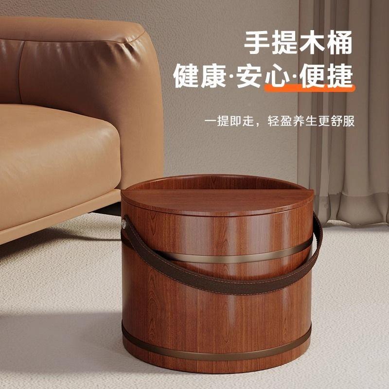 实木质手提足盆DD102304浴盆泡脚桶泡脚木桶桶木泡脚盆洗脚盆冬天
