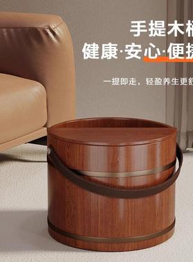 实木质手提足盆DD102304浴盆泡脚桶泡脚木桶桶木泡脚盆洗脚盆冬天