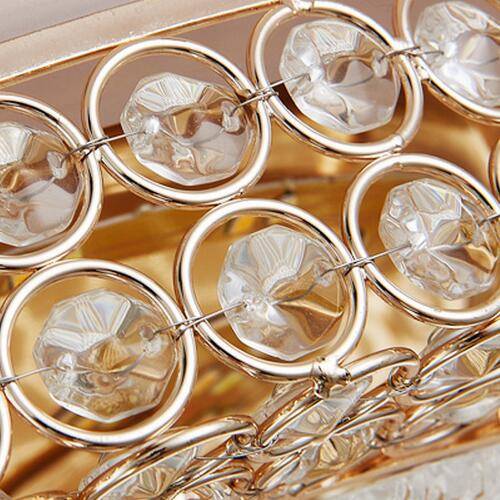 中山灯具厂直销新款欧式水晶吸顶灯led主卧室灯圆形简欧田园创意