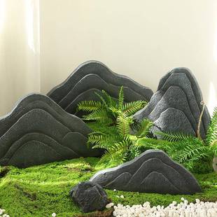 玻璃钢仿真石头简约片TSS001石楼景观假山园石林造景假山梯摆件景