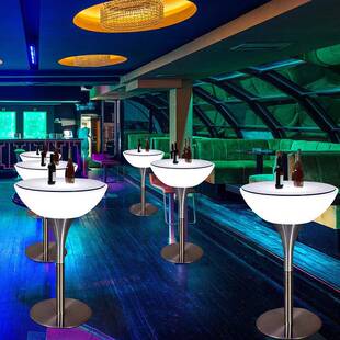 光高脚桌清吧酒吧桌椅组网合阳台吧桌吧椅散红圆形户外发台吧5415