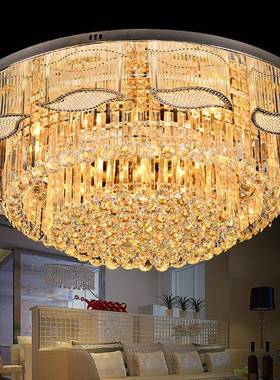 大厅89316灯水吸顶圆形灯欧式厅led具晶现代卧室灯大气书餐房客厅