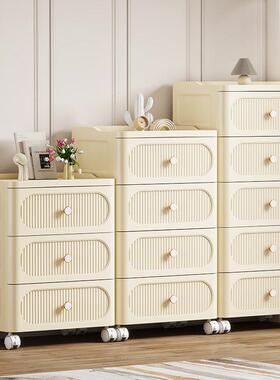 床头式收纳柜抽屉客厅卧室动多层抽fde63266屉柜移储物柜家用纳置