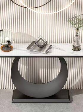 式岩玄关桌端台板靠墙39177窄桌景条案入户柜现代简约轻奢客意厅