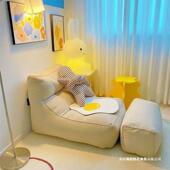 AL懒发米人沙豆榻榻单人休闲靠椅卧室小沙发躺椅网袋红地上沙发