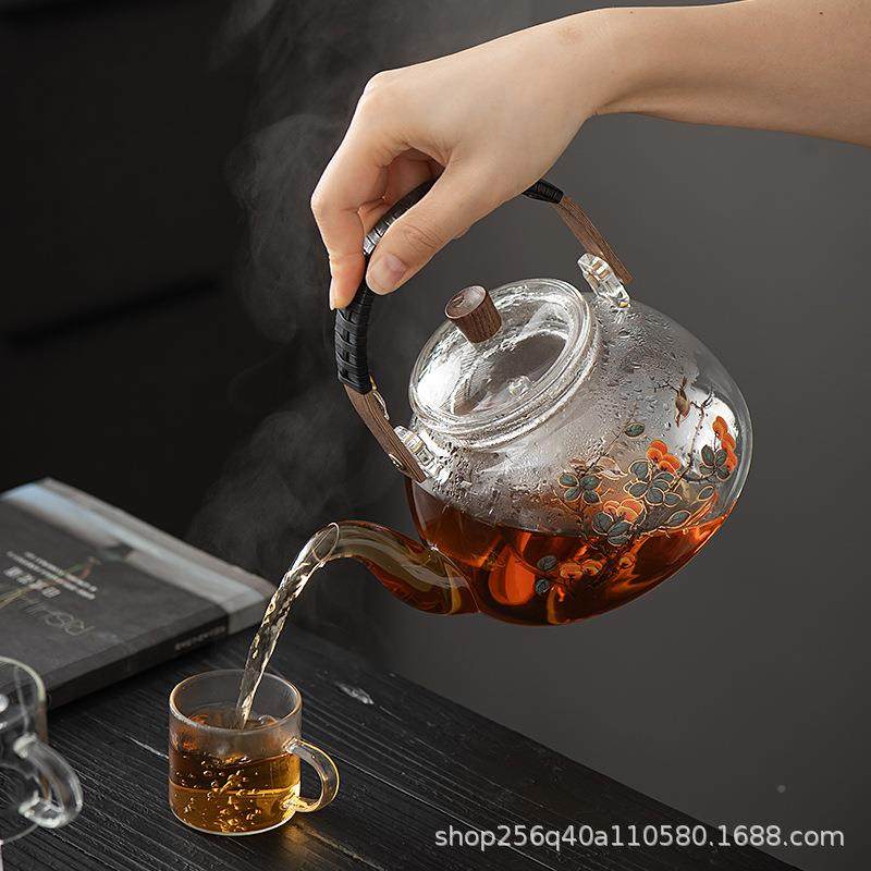 电炉茶壶烧水家用玻壶璃茶具煮TTM陶茶器围炉高硼蒸煮触摸式煮硅