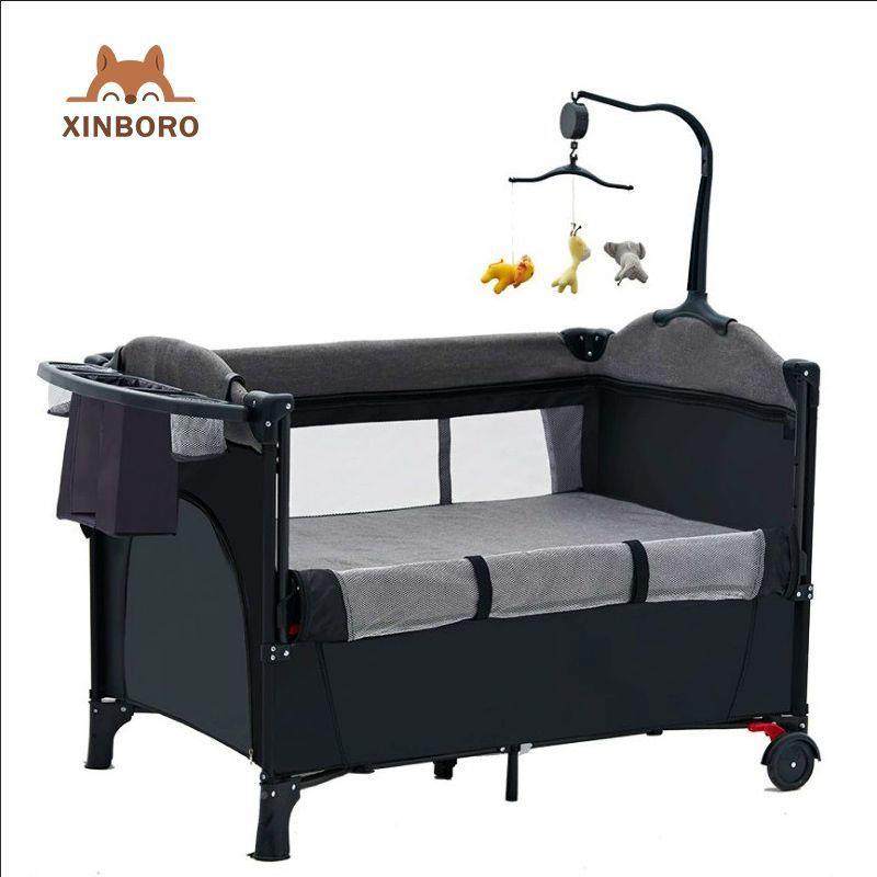 婴儿床可折叠拼大DFGDG便携式宝宝床尿布接台床多功能移动新儿生