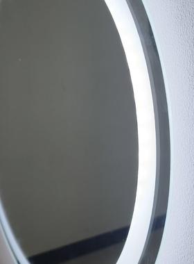 led圆形智能浴AJW室镜孔子防雾壁挂圆易形出租房免打镜简镜子