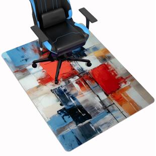 亚马逊热销 地板地毯用斜边钢化玻璃办公椅垫 椅轮防护垫