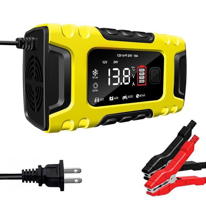 适配汽车电瓶充电器摩托车电瓶充电器12v24v10A大功率充电器外贸