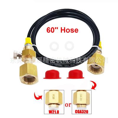 适配跨境焊接二氧化碳CO2大瓶转大瓶充气接头过气管导气CGA320,W2