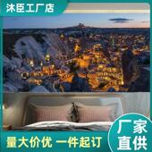 适配治愈唯美风景挂布卧室床头墙面装 饰背景布宿舍网红直播改造挂