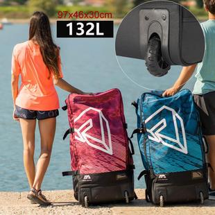 适配 正品滚拖轮背包双肩带拎手132L收纳桨板独木