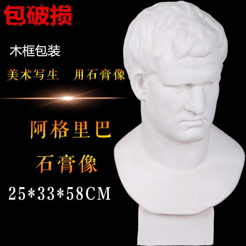 适配阿格里巴石膏像石膏头像挂面石膏美术静物石膏教具雕塑