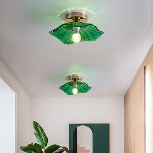 荷叶网红爆款过道灯走廊灯简约现代入户玄关灯创意厨房吸顶阳台灯