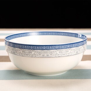 2024新款陶瓷7/8吋面碗斗碗护边大汤碗中式家用餐具富贵园釉中彩