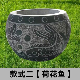 石墩子底座 柱墩石青石鼓墩柱顶石实心柱础石柱脚石垫基石雕圆墩