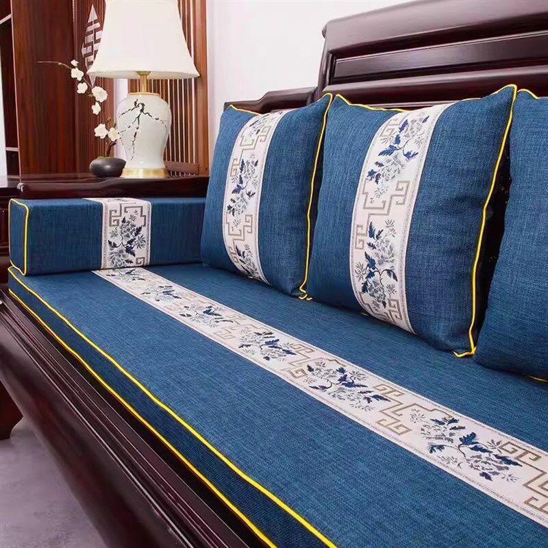 新中式红木沙发垫国风实木沙发坐垫四季通用加厚防滑垫耐磨可清洗