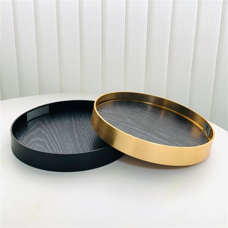 圆盘底盘沙盘底座圆桌中间摆件托盘F餐桌盆景装饰空盘景观沙盘托