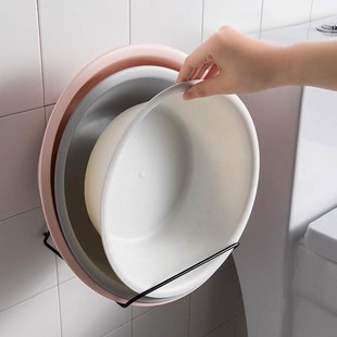 脸盆可折叠免打孔置物架卫生间洗脸盆放架壁挂浴室挂钩脸盆架收纳