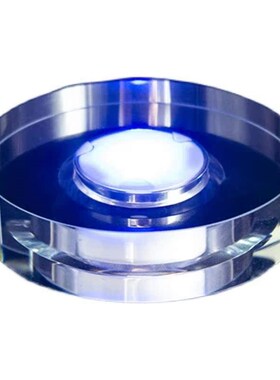 LED七彩发光圆形充电款水晶灯底座珠宝首饰展会展示专用灯座