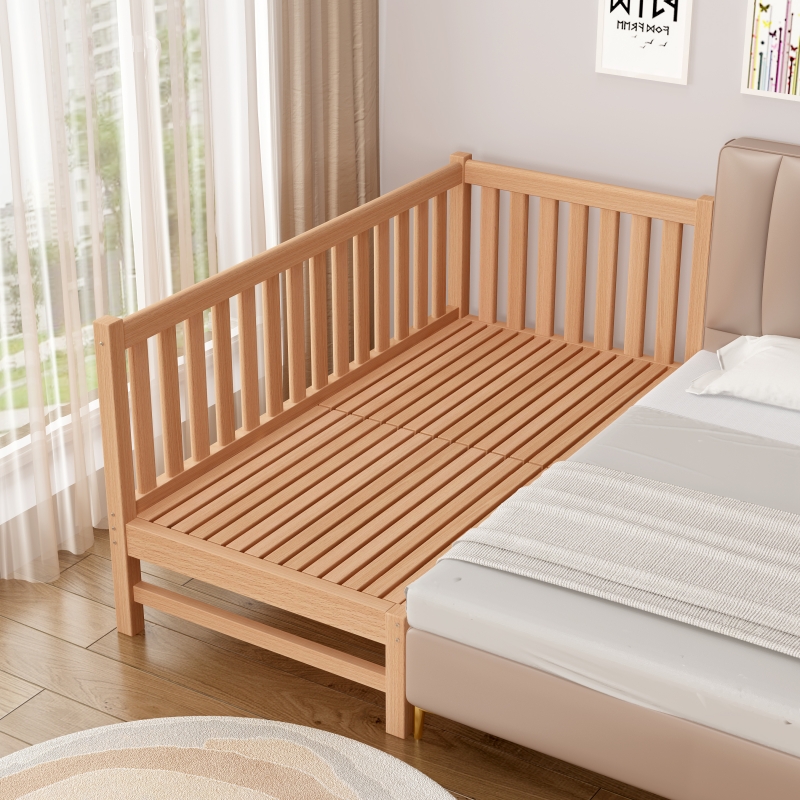 森林木实木儿g童拼接床加宽床边高护栏宝宝小床定制婴儿床拼接大