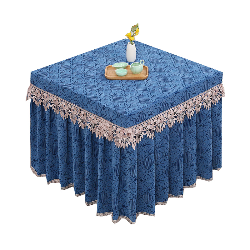 夏季薄款电炉罩套正方形麻将机罩桌布烤火K被电暖炉套防尘桌罩新