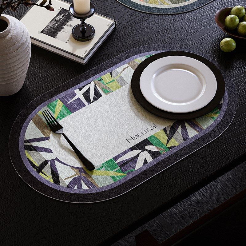 竹斓轩中古诧寂餐垫防水防油免洗家用隔热垫桌面垫茶几垫西餐垫,居家布艺,餐垫,淘宝优惠券,粉丝福利购,淘宝优惠卷